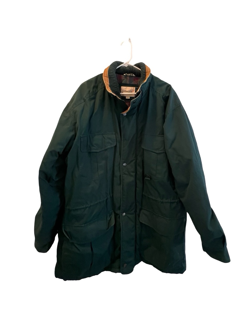 Vintage St. John’s Bay Quilted Lined Utility Barn Coat Jacket Green | Men’s XLT